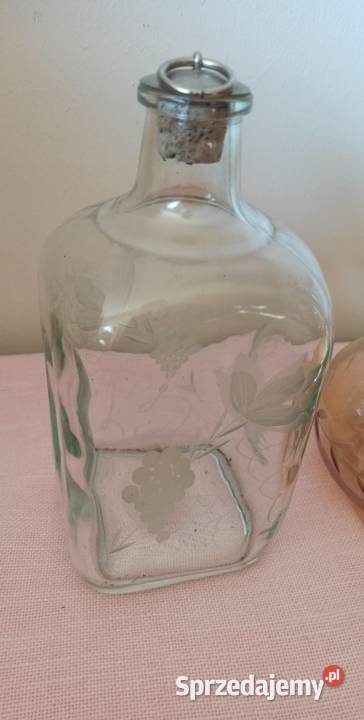 Karafka szkło miodowe opalizowane pięknej dyni pomorskie Gdańsk