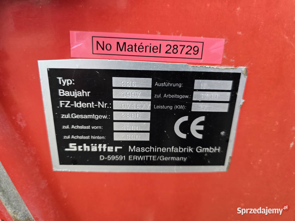 Miniładowarka SCHAFFER 336 4x4 krokodyl 125 Klepacze sprzedam