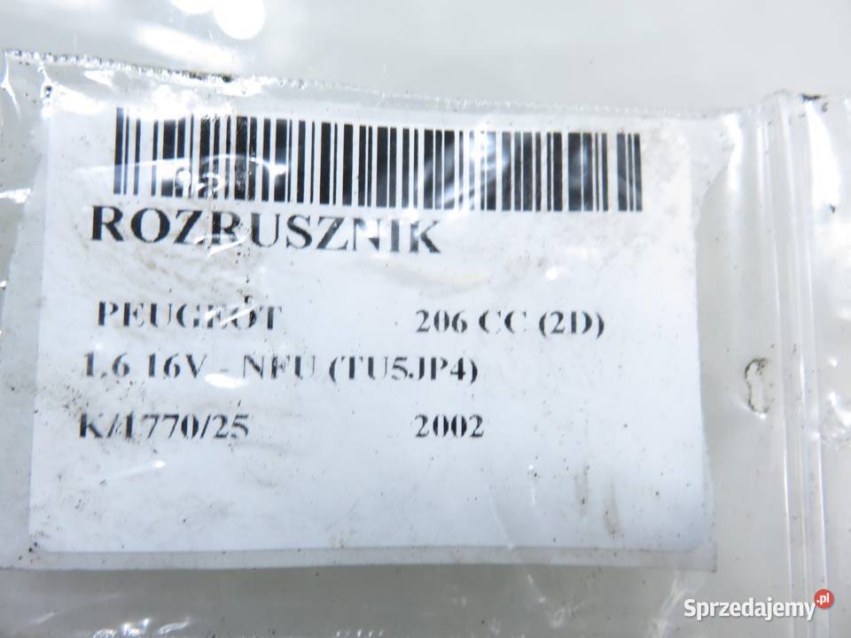 ROZRUSZNIK PEUGEOT 206 16 16V NFU małopolskie
