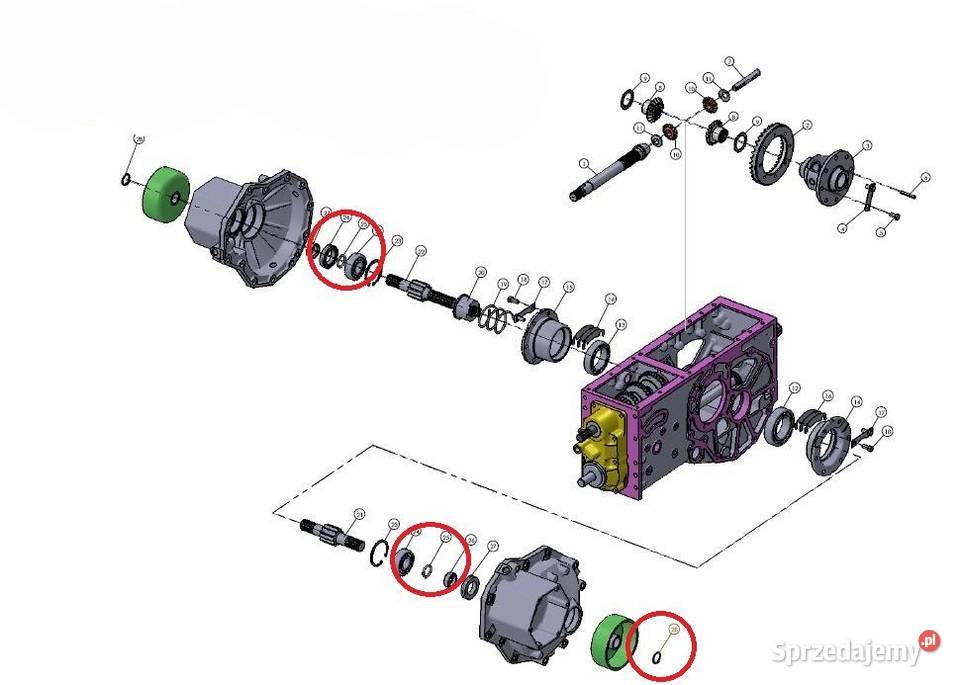O Ring 25 tylniej osi Mitsubishi VST MT180222270 Skrzynia biegów Tajęcina