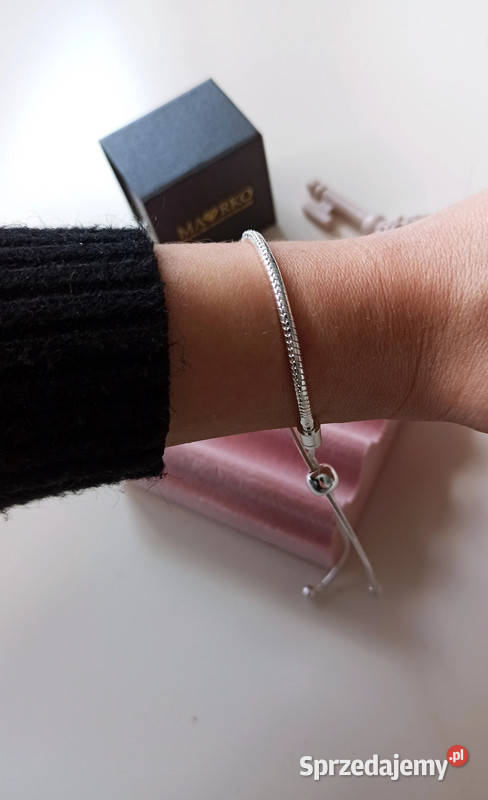 Bransoletka SREBRNA modułowa regulowana na mazowieckie Warszawa