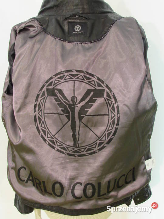 KURTKA SKÓRZANA ORYGINALNA CARLO COLUCCI MĘSKA Inny rodzaj Łask