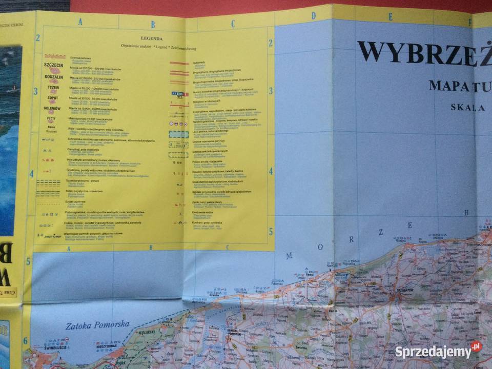 734 Mapa Wybrzeże Bałtyku Szczecina I Okolic zachodniopomorskie Szczecin