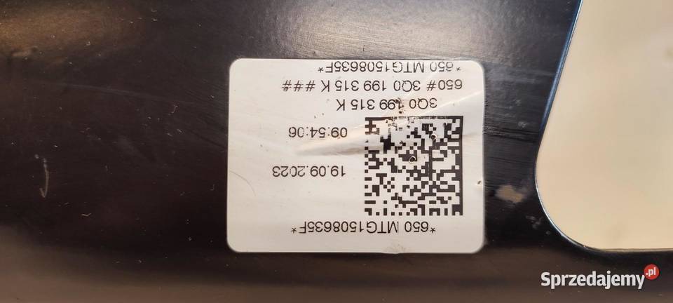 SKODA KAROQ SANKI KOŁYSKA PRZÓD 3Q0199315K