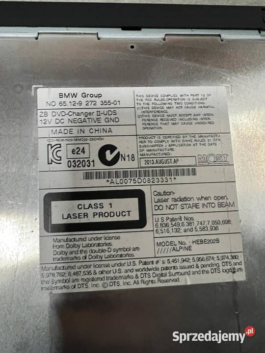 BMW F10 F11 SCHOWEK KONSOLI PASAŻERA ZE