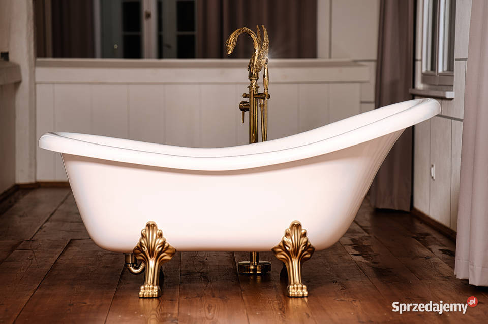 Wanna Wolnostojąca Retro Kompozytowa biały Pozostałe