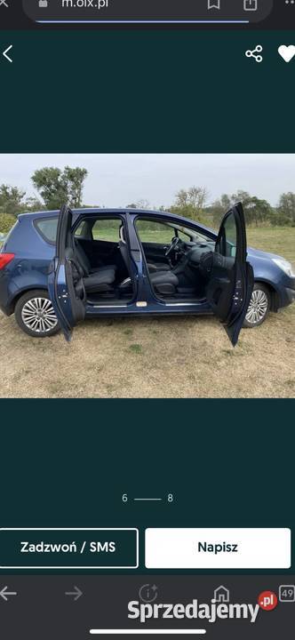 Opel Meriva 2011 13 d kujawsko-pomorskie Ruszkowo sprzedam