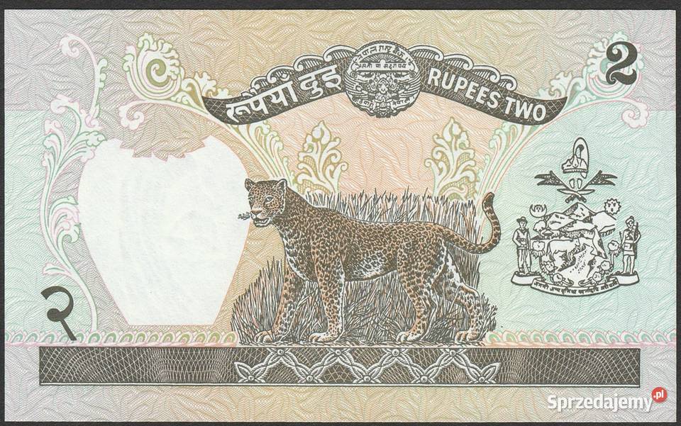 NEPAL 2 RUPEES 1981 STAN BANKOWY UNC Numizmatyka Łódź