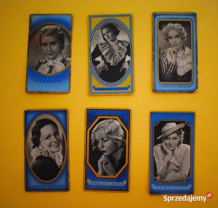 Karty kolekcjonerskie przedwojenne z lat 30 tych