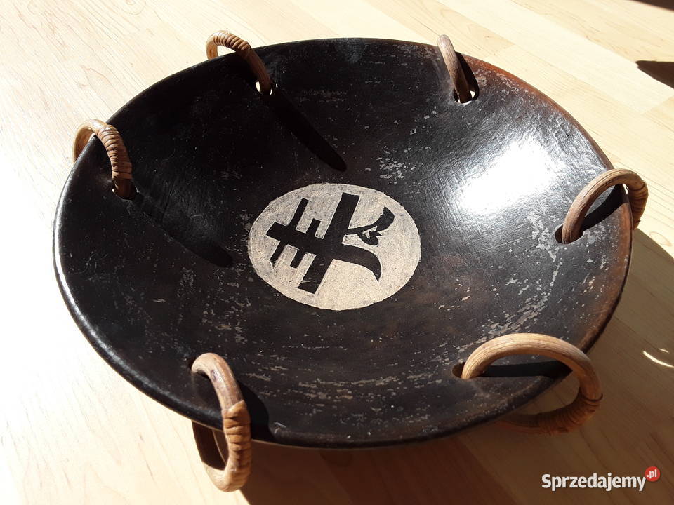 Misa ozdobna z tekowego drewna odcienie brązowego