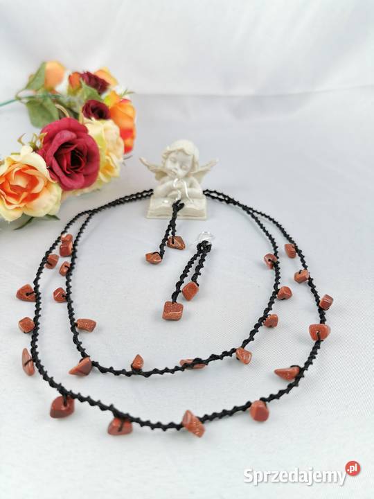 Biżuteria frywolitkowa Wiśniowa