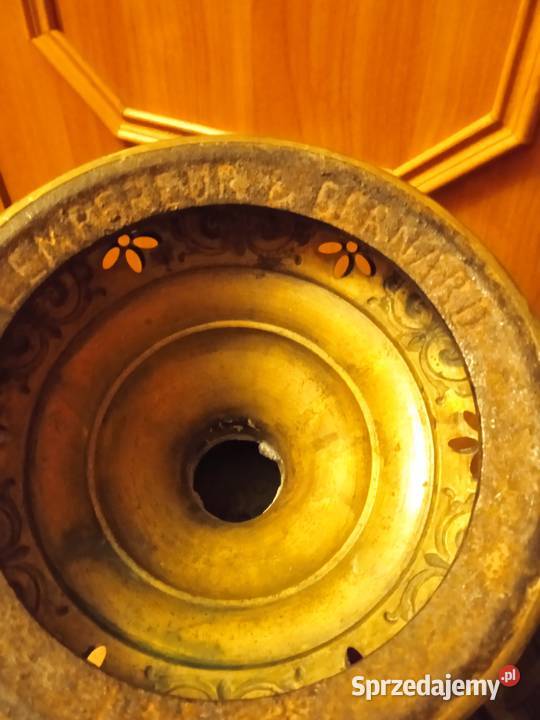 Mosieżna lampa naftowa Lempereur Bernard Belgia Koźminek