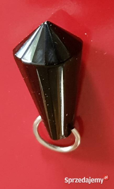 czarny wisiorek stożkowy zawieszka przywieszka Kielce