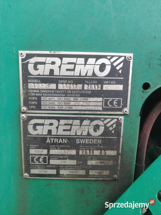 Forwarder Gremo 1050 f Lipinki