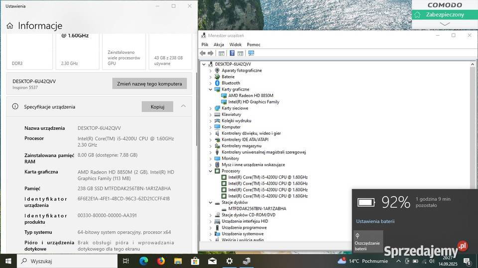 Dell Inspiron 15R 5537 156 i54200U 8GB DDR3L łódzkie