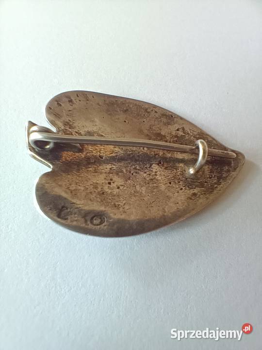 Stara broszka Srebrny Liść Warmet Agat Kłodzko Zegarki i Biżuteria Brwinów