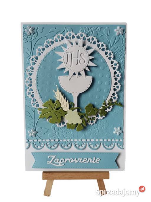 Zaproszenia Komunia Chłopiec Kielich Słoneczko W Rękodzieło Poznań