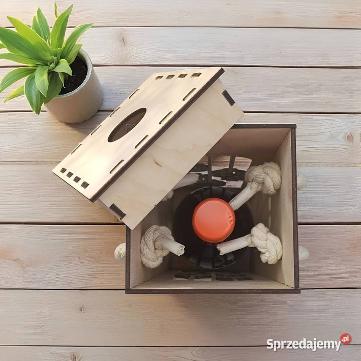 Świąteczna Drewniana Skrzynka na Wino Idealna na Warszawa