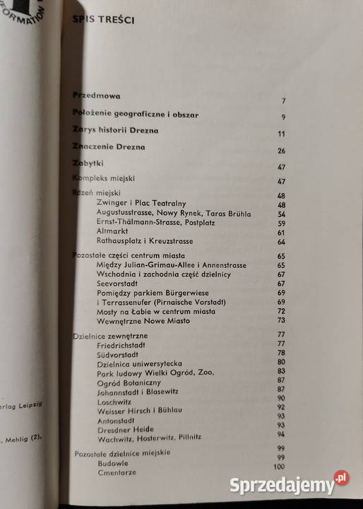 Przewodnik Dreźnie Rok wydania 1972