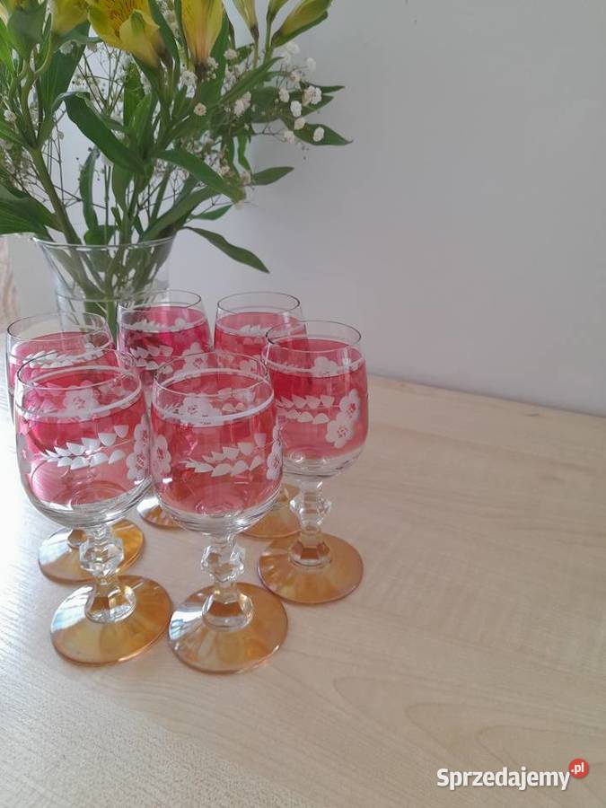 Kieliszki kryształowe Bohemia z czasów PRLu