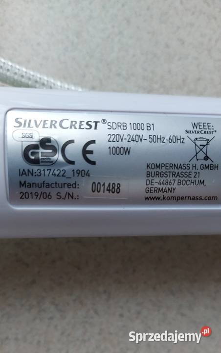 Szczotka parowa parownica do ubrań 1000W