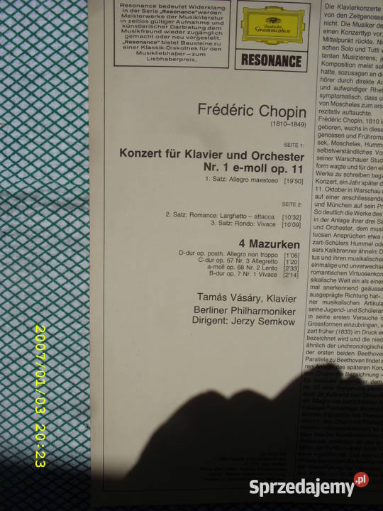 KLAS LP FREDERIC CHOPINKONZERT FUR Wołów sprzedam