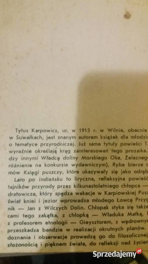 Karpowicz książki Lato indiańsku prezenty Warszawa