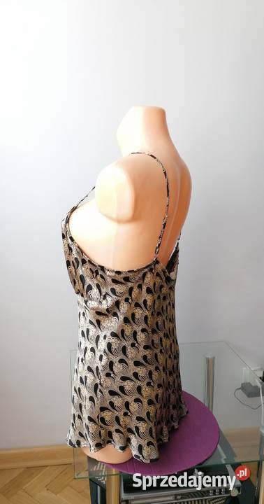 ELEGANCKI SATYNOWY ZŁOTY TOP GEORGE RUK 18EUR 46 Łódź