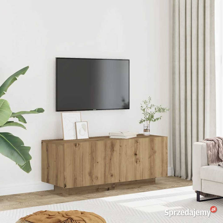Szafka pod TV z oświetleniem LED dąb artisan mazowieckie Warszawa
