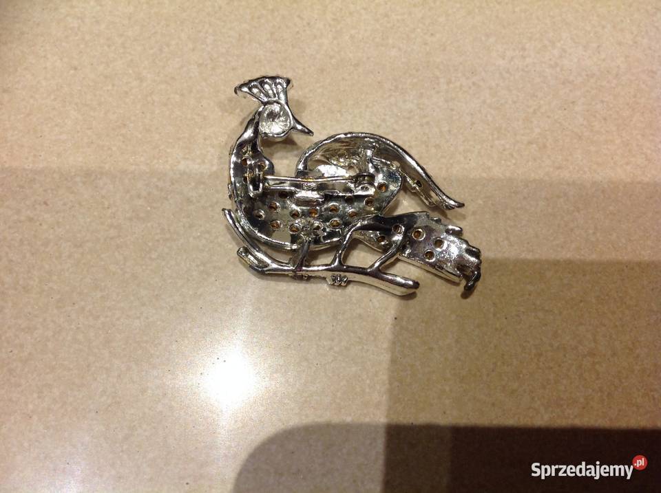 Stara Broszka Paw cyrkonie Nowa Sól