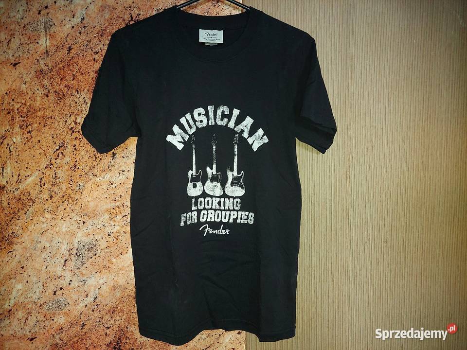 Fender Musician looking for groupies Tshirt Rozmiar S Odzież codzienna Jędrzejów
