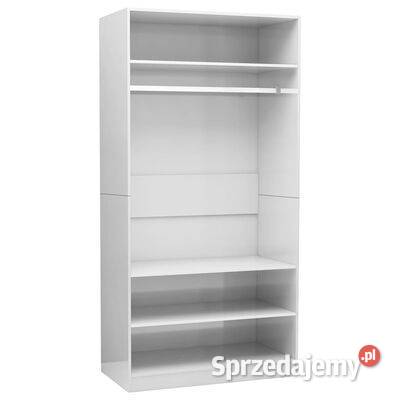 vidaXL Szafa wysoki połysk biała 100x50x200