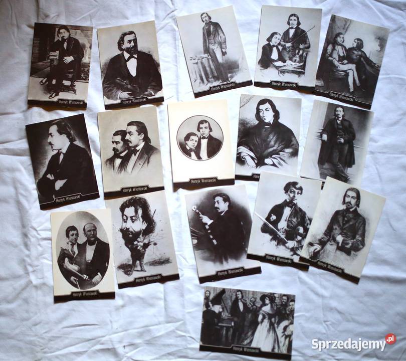 Henryk Wieniawski portrety zestaw zdjęć komplet Pocztówki i karty telefoniczne pomorskie Gdańsk