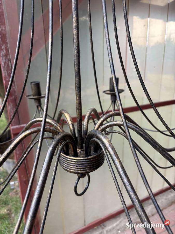 Lampa Żyrandol wiszący czarny w stylu Bytom