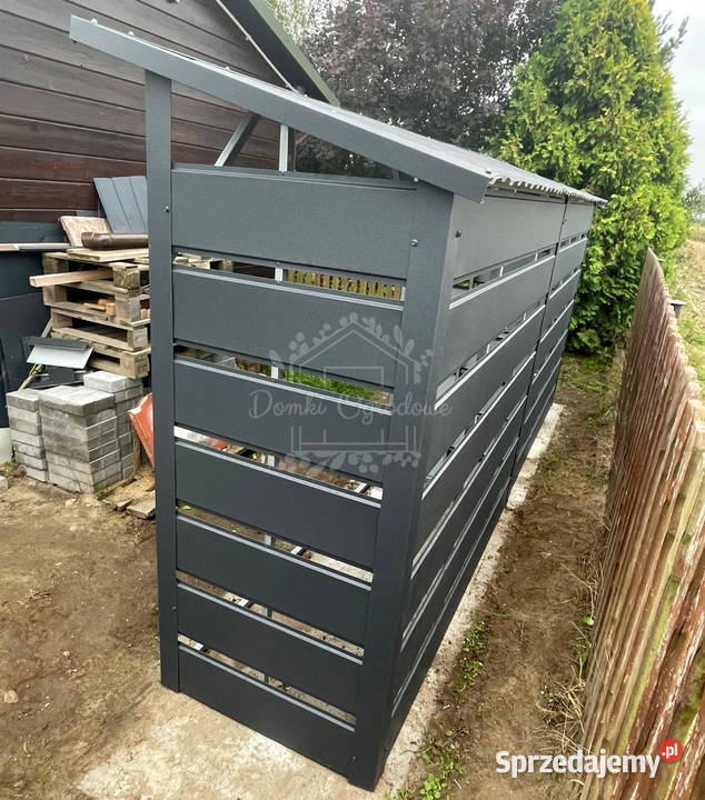 Drewutnia 5x1m Wiata Śmietnikowa antracyt ID1161 Międzyrzecz