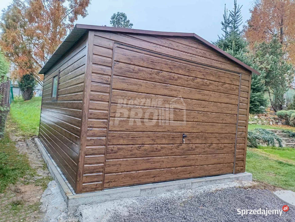 Garaż blaszany 4x6m Brama uchylna OKNO dolnośląskie Legnica