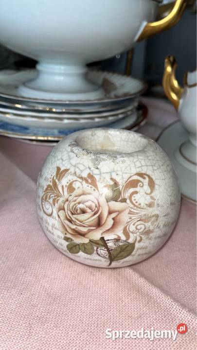 Kula z różą swiecznik na tlith przycisk na Gdańsk sprzedam