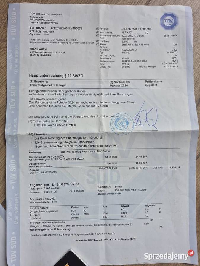 Kawasaki z750 750cm3 Kraków
