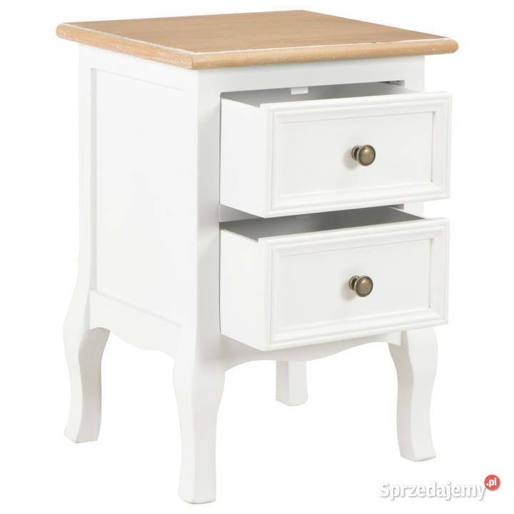 Szafki nocne 2 białe 35x30x49 MDF WM280037 mazowieckie Warszawa sprzedam