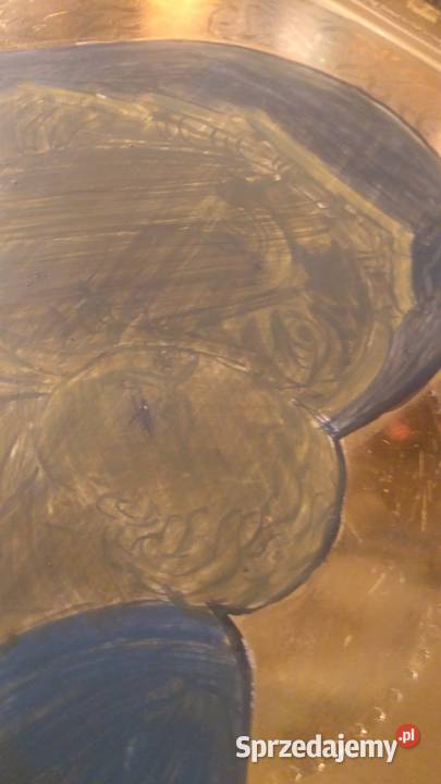 Madonna Słodkiego Pocałunku Ikona Pisana złoto Szczecin