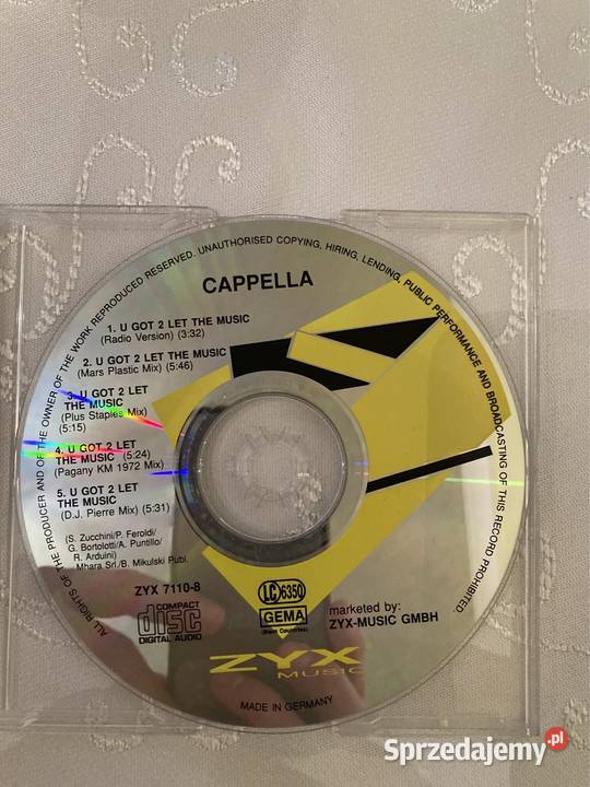 Płyta CD Single Cappella U Got 2 Let The Music Czerwionka-Leszczyny