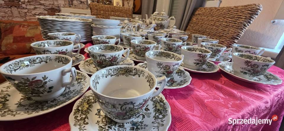 Antyczny angielski serwis porcelanowy Ridgway łódzkie Łódź