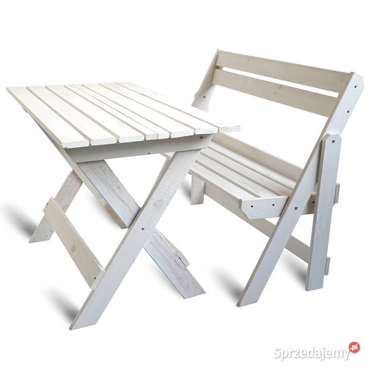 Stół I Krzesła Ogrodowe Ławka Drewniana Zestaw Elbląg sprzedam