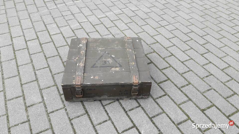 Skrzynka skrzynia wojskowa drewniana Vintage Gdynia sprzedam