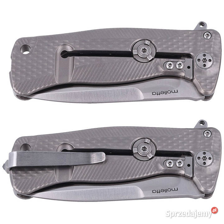 Nóż składany LionSTEEL SR22 Grey Titanium Satin