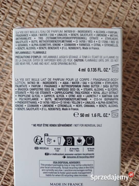 Zestaw Lancome Nowy Kosmetyki i perfumy Poznań