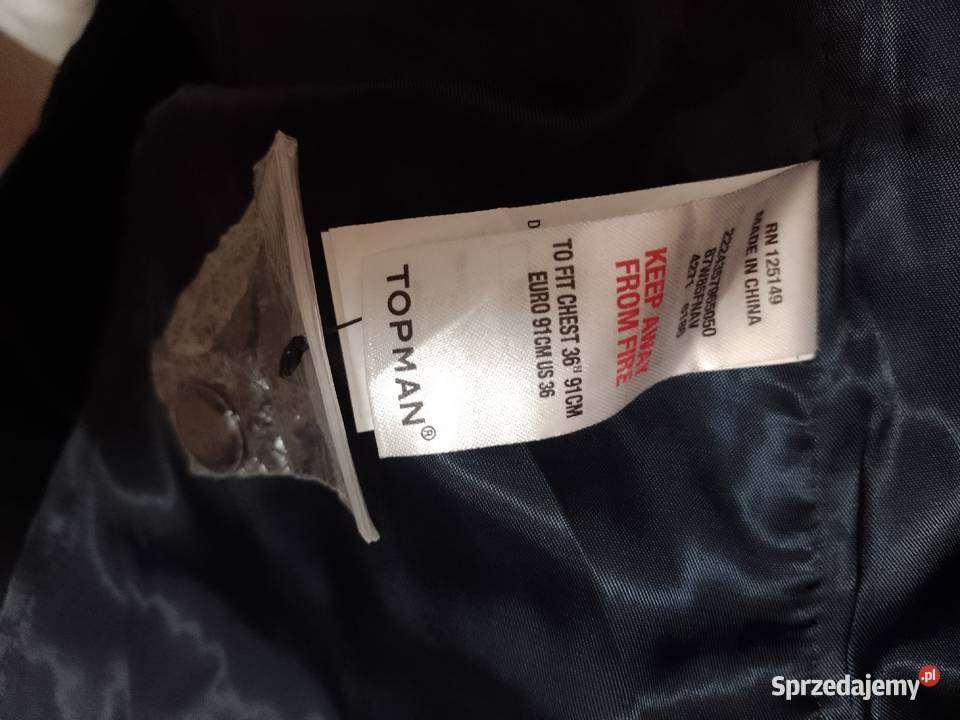 XXSXS Topman Granatowa kamizelka garniturowa z