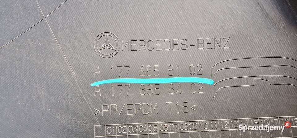 MERCEDES AKLASA W177 DOKŁADKA ZDERZAKA TYŁ Bieleń