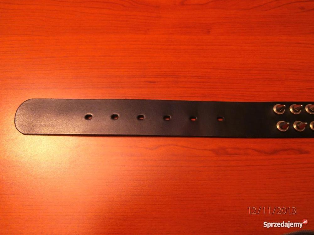 Pas skórzany ćwieki kolce warmińsko-mazurskie Iłowo-Osada