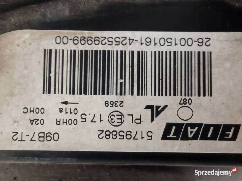 LAMPA PRZÓD LEWA EU 51795882 Fiat Croma II